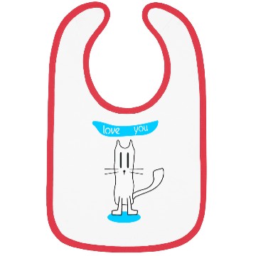 Discover love you I love cat Bibs