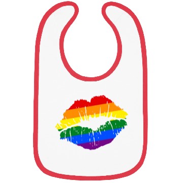 Discover Artistic Gay Pride Rainbow Flag LGBTQ Lips Bibs