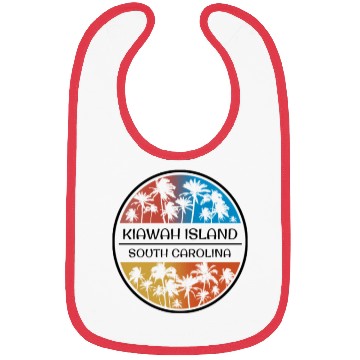 Discover Kiawah Island South Carolina Palm Tree Stylish Bibs