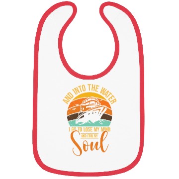 Discover Into The Water Captain Boating Boat Sailing Sailor Bibs