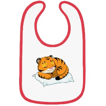 Discover Tiger At Sleeping With Pillow Bibs