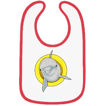 Discover Dolphin Swimming Lifebuoy Bibs