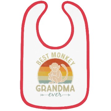 Discover Best Monkey Grandma Ever Funny Mothers Day Bibs