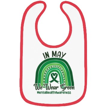 Discover In May We Wear Green Mental Health Bibs