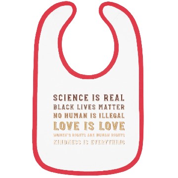 Discover science is real black lives matter no human Bibs