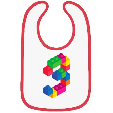 Discover Cute Block Building 3rd Birthday Gift 3 Year Old Bibs