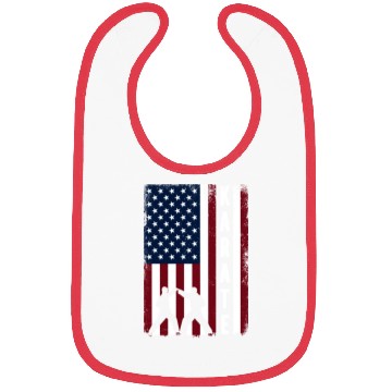 Discover Karate Vintage Us Flag Bibs