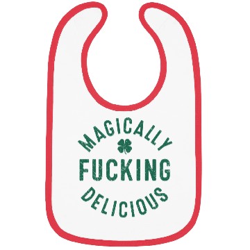 Discover Magically Fucking Delicious, Funny Shamrock St. Pa Bibs