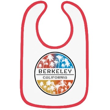 Discover Berkeley California Palm Tree Stylish Vacation Bibs