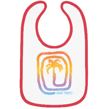Discover Cool Saint Tropez Palm Tree Souvenir Vacation Bibs