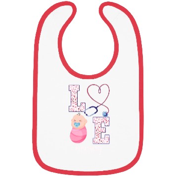 Discover Cute Newborn Nursery Nurse Design Bibs