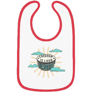 Discover Bongo Drum Freedom Is Loud Music Lover Bibs