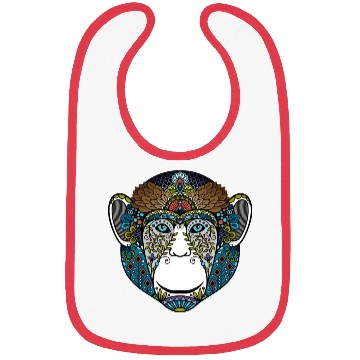 Discover Hipster Monkey Colorful Bibs