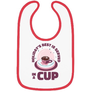 Discover Christmas Snow Globe Coffee Caffeine Lover Bibs