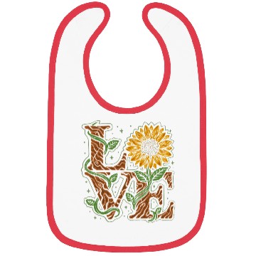 Discover Vintage Sunflower Love Bibs