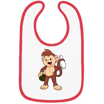 Discover Monkey At Bowling With Bowling Ball Bibs