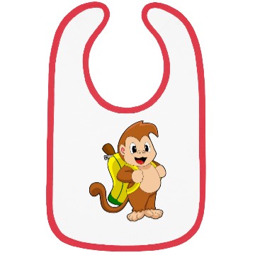 Discover Monkey Banana Backpack Bibs
