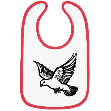 Discover Flying Dove On Large, Broad Wings Bibs