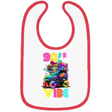 Discover 90s Vibe - I Love The 90s - Retro 90s Neon Bibs