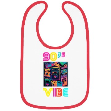 Discover 90s Vibe - I Love The 90s - Retro 90s Neon Bibs
