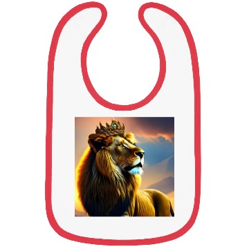 Discover Majestic Lion with Crown Bibs