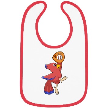 Discover Bird At Baseball With Baseball Glove Bibs