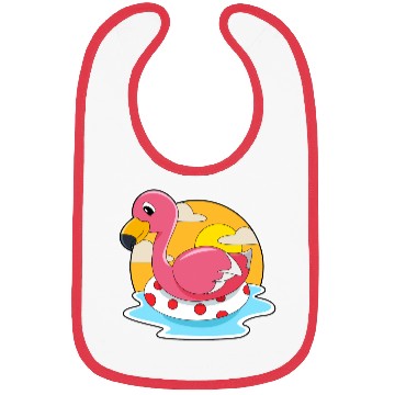 Discover Flamingo At Swimming With Lifebuoy Bibs