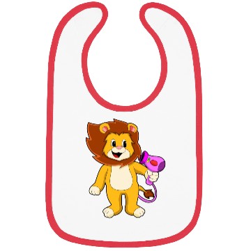 Discover Lion With Hair Dryer Bibs