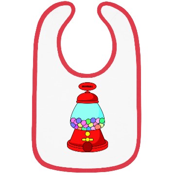 Discover Gumball Machine Candy Illustration Bibs