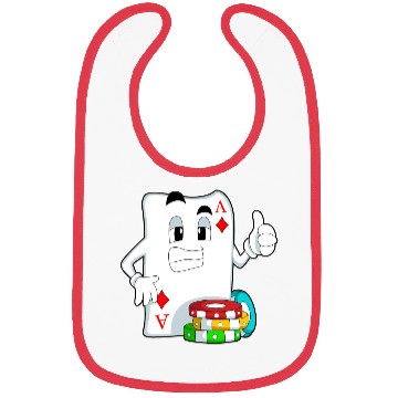 Discover Poker Card With Poker Chips Bibs