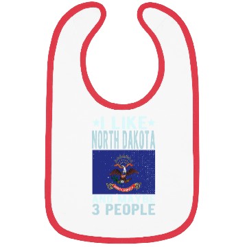 Discover North Dakota Flag US State Bibs