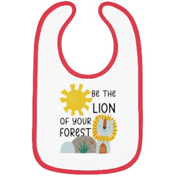Discover Be the lion in your forest cute lion with sun Bibs