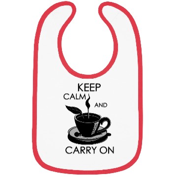 Discover keep calm and carry on Bibs