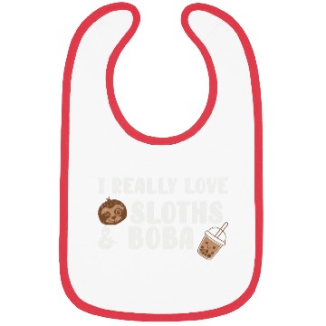 Discover Cute Lazy Sloth Boba Tea Sweet Bubble Tea Bibs