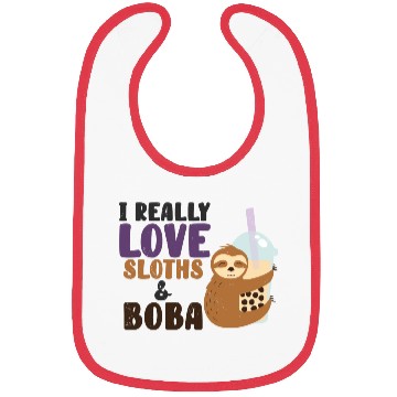Discover Cute Lazy Sloth Boba Tea Sweet Bubble Tea Bibs