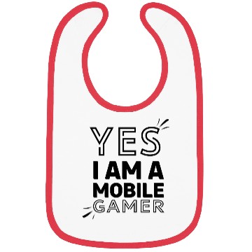 Discover 'Yes, I am a Mobile Gamer' - (Black) Design Bibs