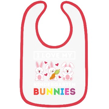 Discover I Love My Kindergarten Bunnies Teacher Easter Bibs