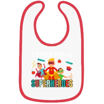 Discover i teach pre-k superheroes kindergarten Teacher Bibs