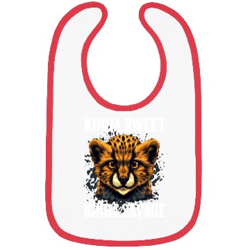 Discover Kinda Sweet Kinda Savage Cute Cheetah Bibs