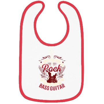 Discover Born To Rock The Bass Guitar Music Musician Band Bibs