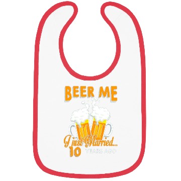 Discover Anniversary Gift 10th 10 Years Wedding Celebration Bibs