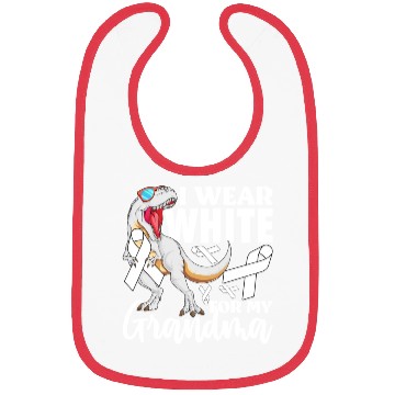 Discover I Wear White For My Grandma Lung Cancer Awareness Bibs