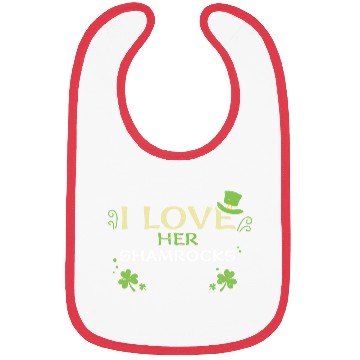 Discover I Love Her Shamrocks Bibs