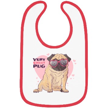 Discover Very Sweet Pug Bibs