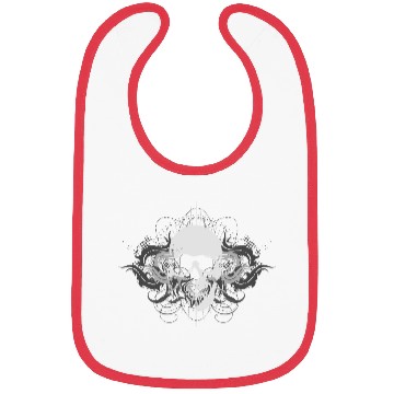 Discover skull gothic with ornaments Bibs