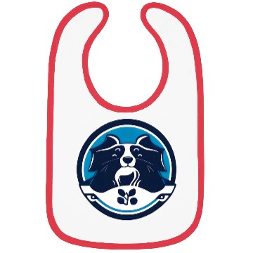 Discover Border Collie Round Portrait Bibs