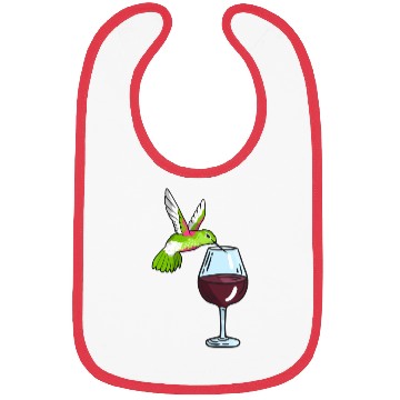 Discover Hummingbird Drinking Wine Birdwatching Hummingbird Bibs