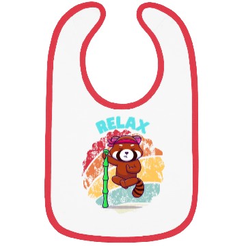 Discover Relax Red Panda Bibs