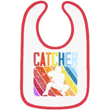 Discover Baseball Lover Baseball Player Baseball Catcher Bibs