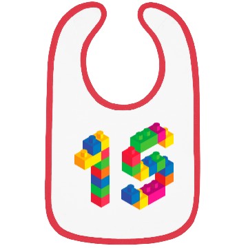 Discover Cute Block Building 15th Birthday Gift 15 Year Bibs